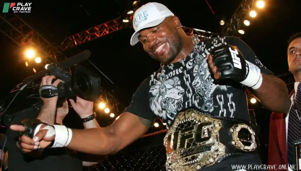 Rampage Jackson wearing a UFC Championship belt
