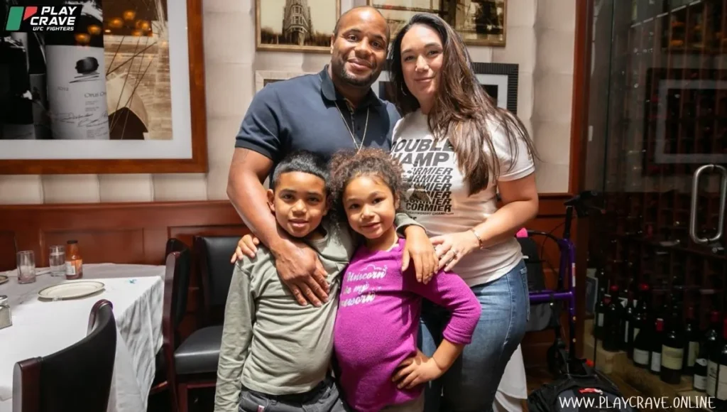 Daniel Cormier group photo with his wife and children